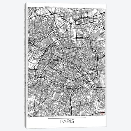 Paris Minimal Urban Blueprint Map Canvas Print #HUR286} by Hubert Roguski Art Print