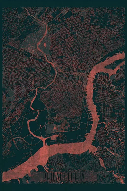 Philadelphia Infrared Urban Blueprint Map