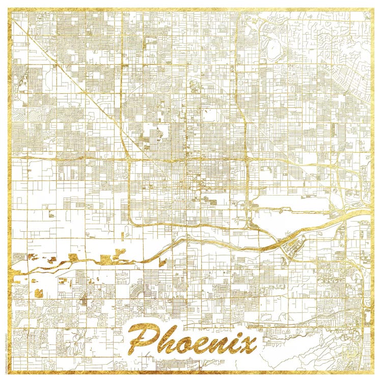 Phoenix Gold Leaf Urban Blueprint Map