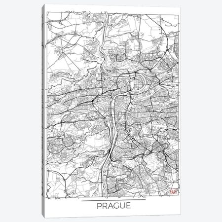 Prague Minimal Urban Blueprint Map Canvas Print #HUR312} by Hubert Roguski Canvas Artwork