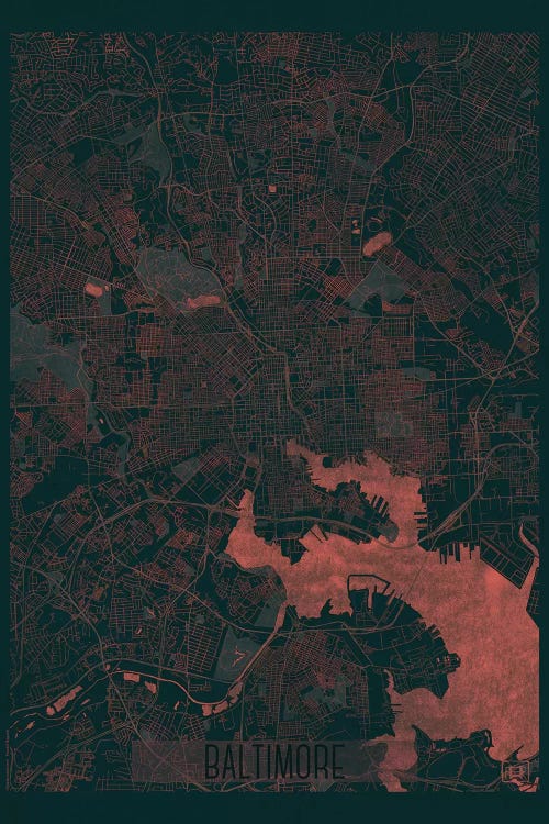 Baltimore Infrared Urban Blueprint Map