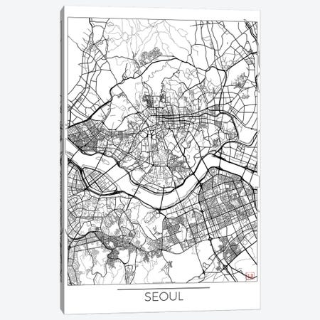 Seoul Minimal Urban Blueprint Map Canvas Print #HUR348} by Hubert Roguski Art Print