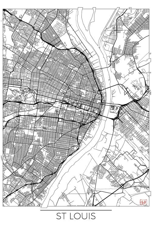 St. Louis Minimal Urban Blueprint Map