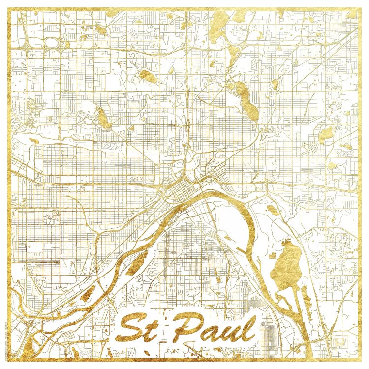 St. Paul Gold Leaf Urban Blueprint Map