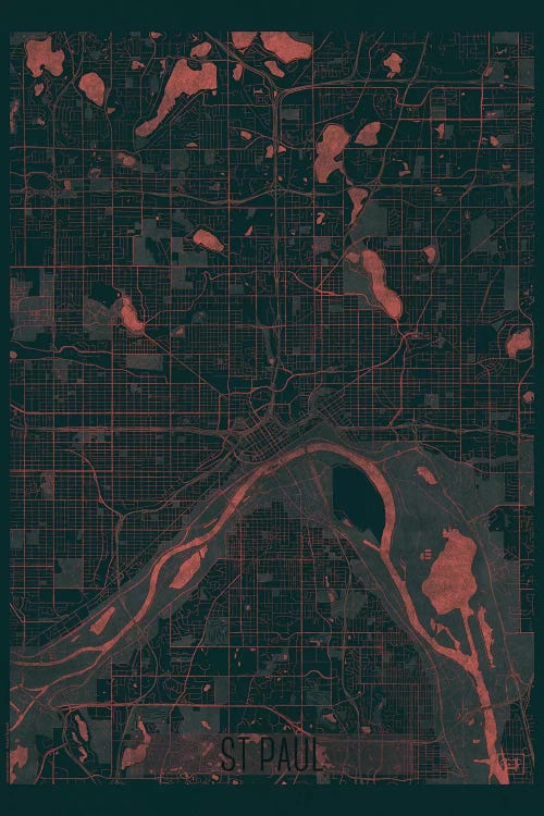 St. Paul Infrared Urban Blueprint Map