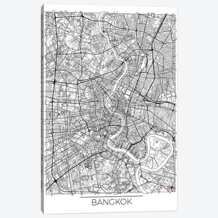 Bangkok Minimal Urban Blueprint Map Canvas Print #HUR36} by Hubert Roguski Art Print
