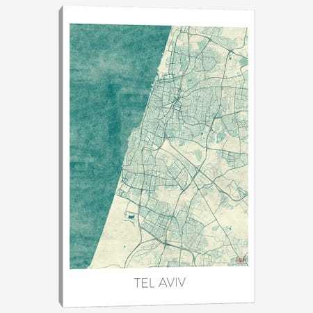Tel Aviv Minimal Urban Blueprint Map Art - Art Print | Hubert Roguski