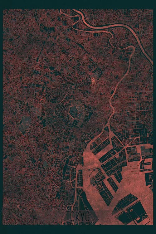 Tokyo Infrared Urban Blueprint Map