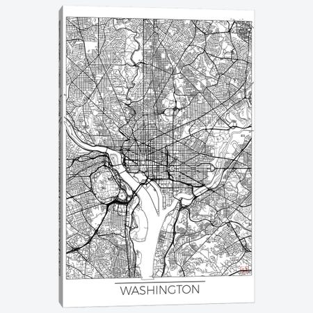 Washington, D.C. Minimal Urban Blueprint Map Canvas Print #HUR391} by Hubert Roguski Canvas Art