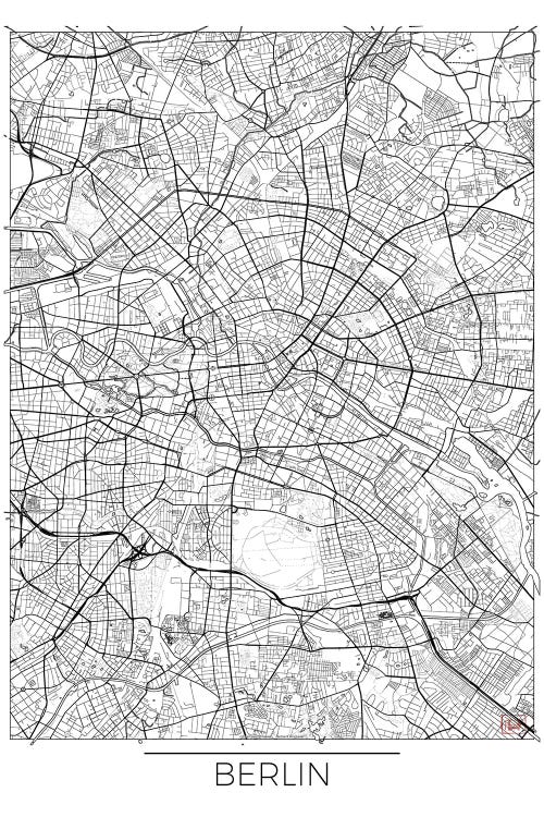 Berlin Minimal Urban Blueprint Map