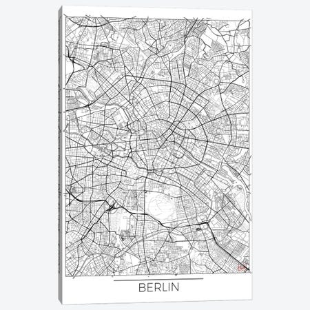 Berlin Minimal Urban Blueprint Map Canvas Print #HUR46} by Hubert Roguski Canvas Artwork