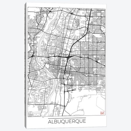 Albuquerque Minimal Urban Blueprint Map Canvas Print #HUR4} by Hubert Roguski Canvas Art Print