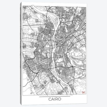 Cairo Minimal Urban Blueprint Map Canvas Print #HUR71} by Hubert Roguski Canvas Art