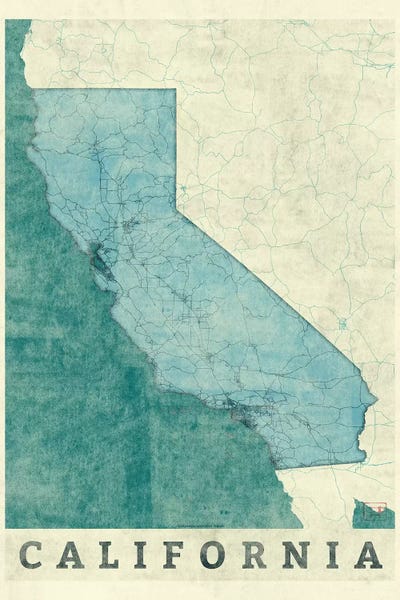 California: California Map by Hubert Roguski