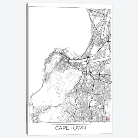 Cape Town Minimal Urban Blueprint Map Canvas Print #HUR77} by Hubert Roguski Canvas Art Print