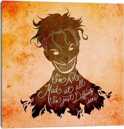 I'm Not Mad at All Canvas Art Print - The Joker