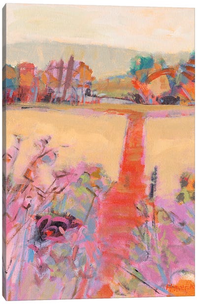 Red Path Canvas Art Print - Authentic Eclectic