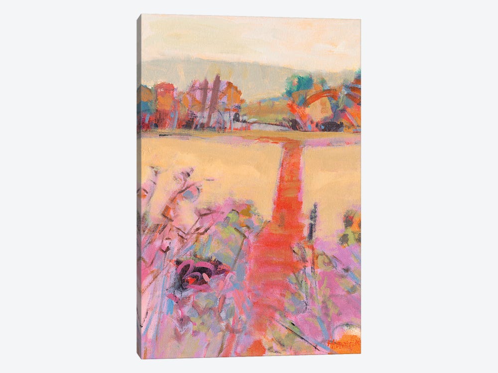 Red Path by Chrissie Havers 1-piece Canvas Art Print