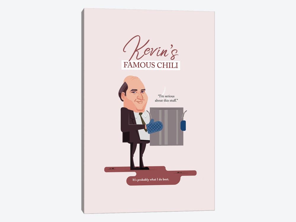 Kevin's Famous Chili The Office Illustration by Holly Van Wyck 1-piece Canvas Art