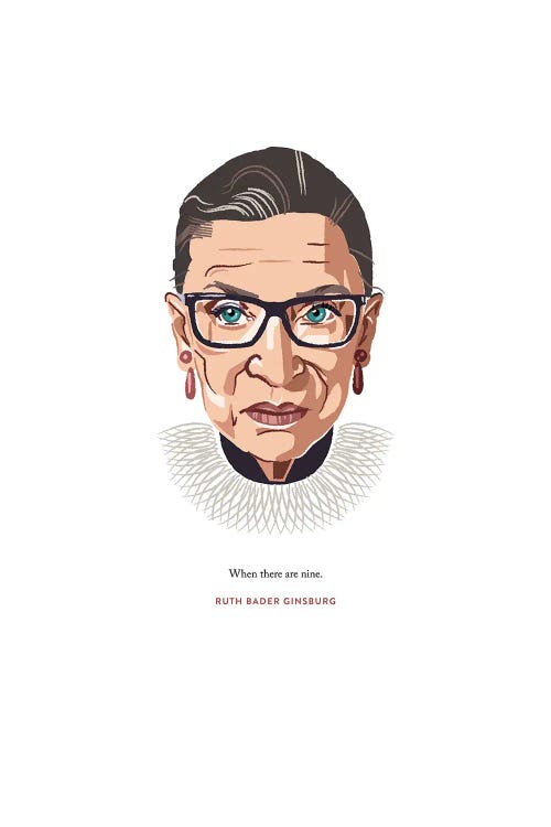 RBG When There Are Nine Illustration