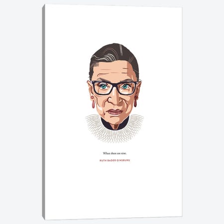 RBG When There Are Nine Illustration Canvas Print #HVW21} by Holly Van Wyck Canvas Art