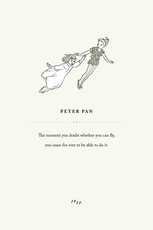 Peter Pan Book Page Illustration