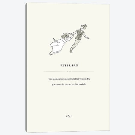 Peter Pan Book Page Illustration Canvas Print #HVW25} by Holly Van Wyck Canvas Print