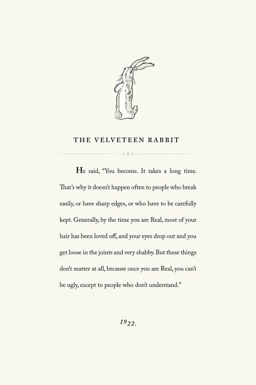 Velveteen Rabbit Book Page Illustration by Holly Van Wyck wall art