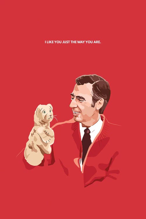 Mr. Rogers And Daniel Illustration by Holly Van Wyck wall art