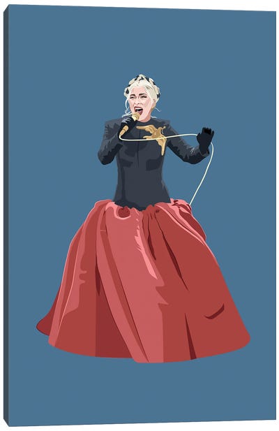 Lady Gaga Inauguration Dress Canvas Art Print - Holly Van Wyck