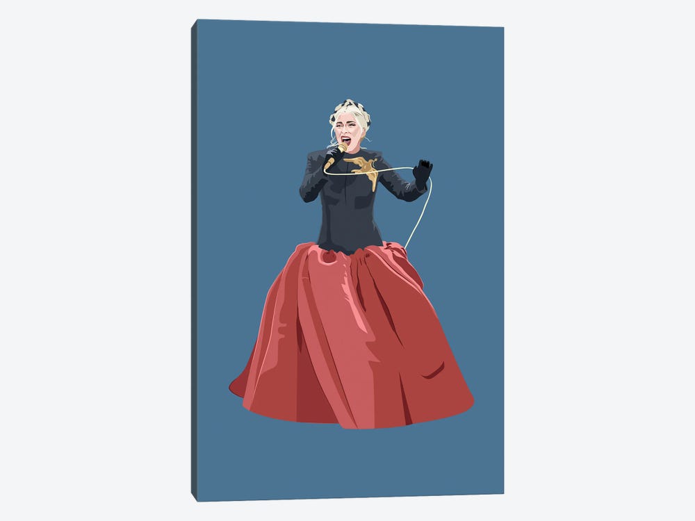 Lady Gaga Inauguration Dress by Holly Van Wyck 1-piece Canvas Art