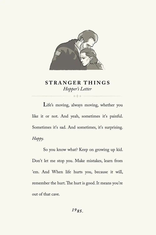 Stranger Things Vintage Book Design - Hopper's Letter