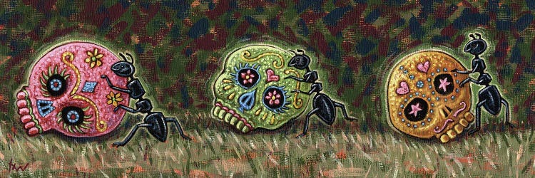 Ants & Sugar Skulls by Holly Wood wall art