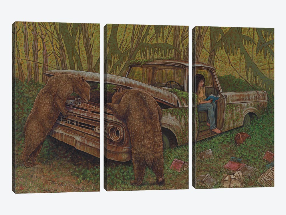 Back Woods by Holly Wood 3-piece Art Print