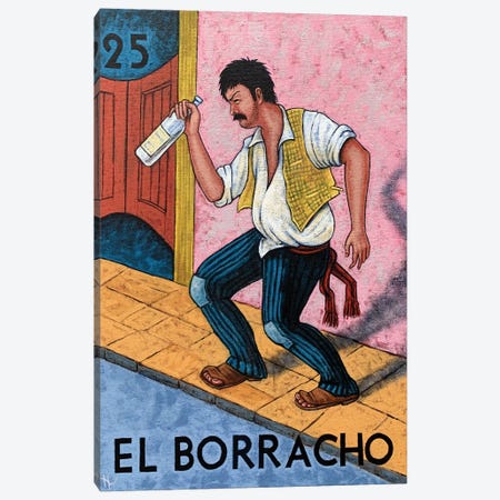 El Borracho Canvas Print #HWD25} by Holly Wood Canvas Art Print