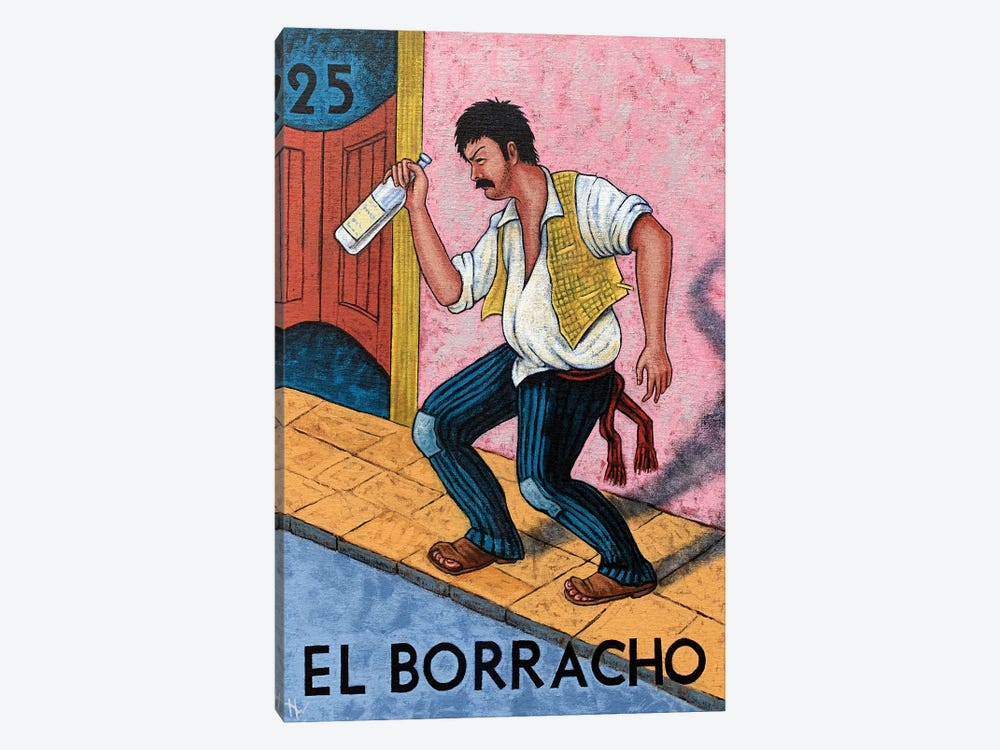El Borracho by Holly Wood 1-piece Canvas Wall Art