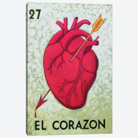 El Corazon Canvas Print #HWD28} by Holly Wood Canvas Artwork