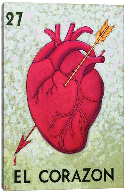 El Corazon Canvas Art Print - Anatomy Art