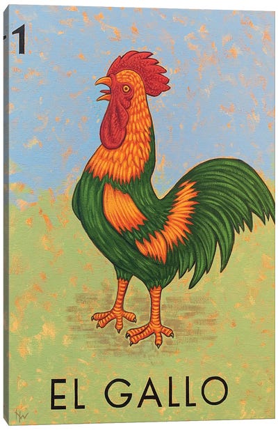 El Gallo Canvas Art Print - Chicken & Rooster Art