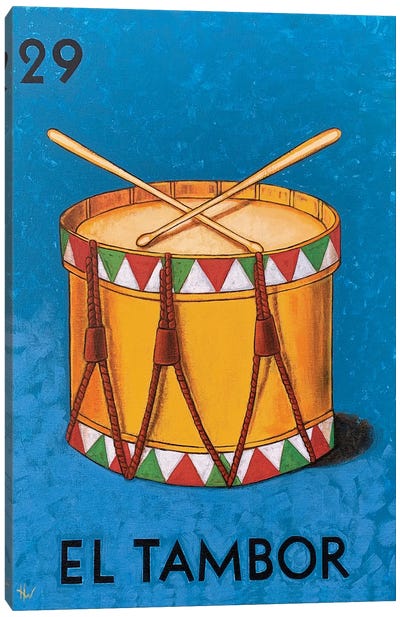 El Tambor Canvas Art Print - Cards & Board Games