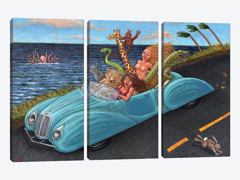 Joy Ride by Holly Wood 3-piece Canvas Art Print