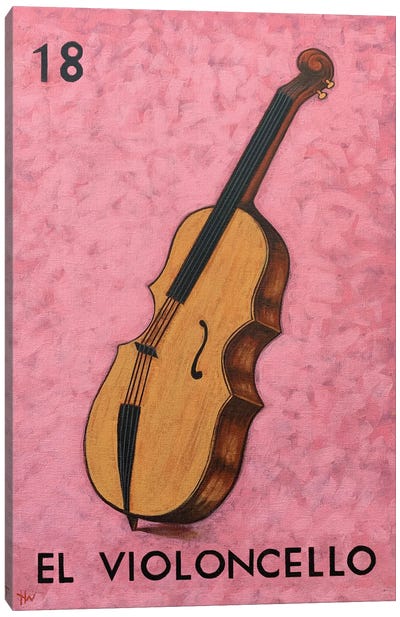 El Violoncello Canvas Art Print - Holly Wood
