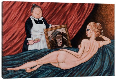 Evolution Of Venus Canvas Art Print - Primate Art