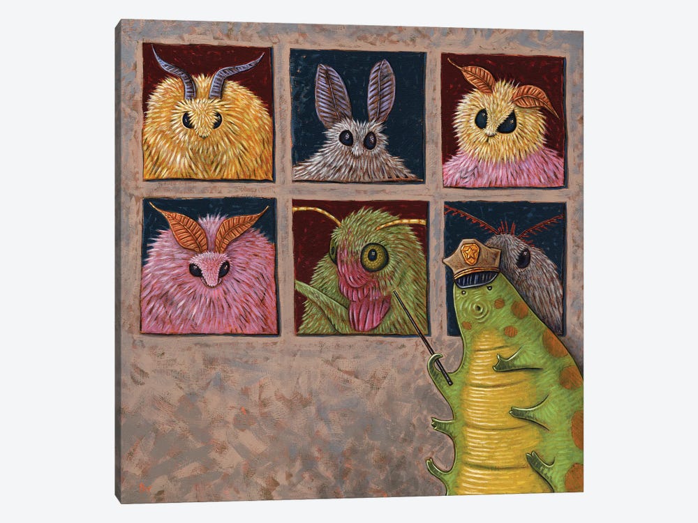 Faces Of Moth by Holly Wood 1-piece Canvas Wall Art