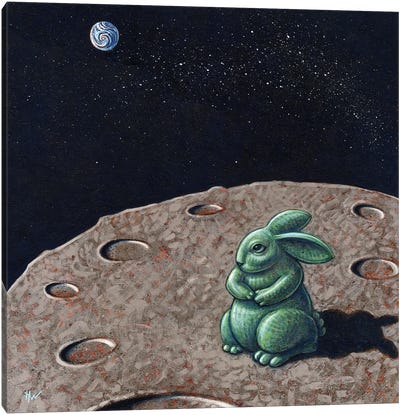Jade Rabbit Canvas Art Print - Sci-Fi Planet Art