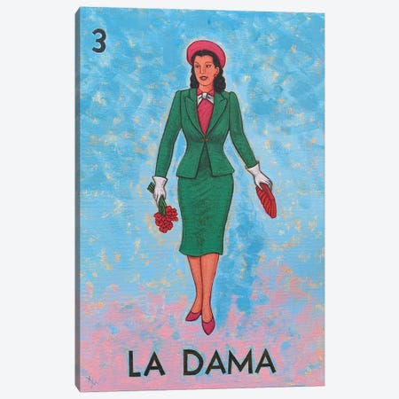 La Dama Canvas Print #HWD49} by Holly Wood Canvas Artwork