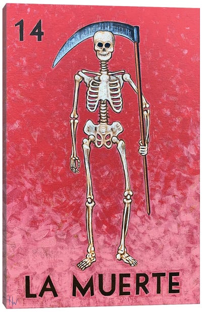 La Muerte Canvas Art Print - Skeleton Art