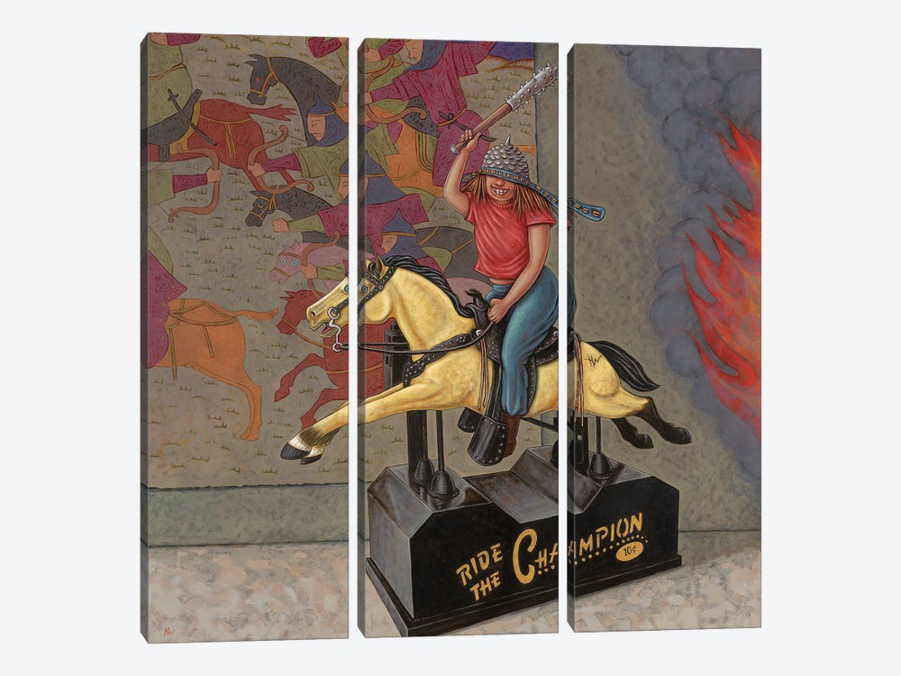 Now We Ride by Holly Wood 3-piece Canvas Print