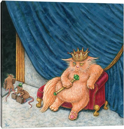 Uneasy Lies The Crown Canvas Art Print - Rats