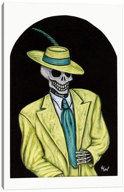 Zoot Of The Living Dead Canvas Art Print - Skeleton Art